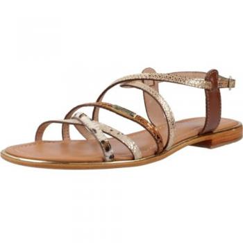 Sandalias de Cuero para Mujer Les Tropeziennes Modelo Harry Leopardo/Dorado