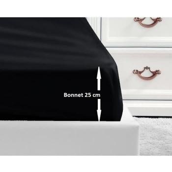 Sábana Bajera Ajustable Lovely Home 100% algodón Negro 180 x 200 cm con profundidad de 25 cm