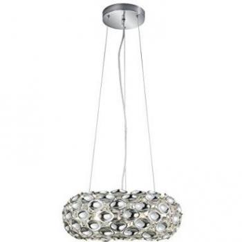 Lámpara Colgante Trio Spoon Cromo 3 Bombillas E14 Intercambiables
