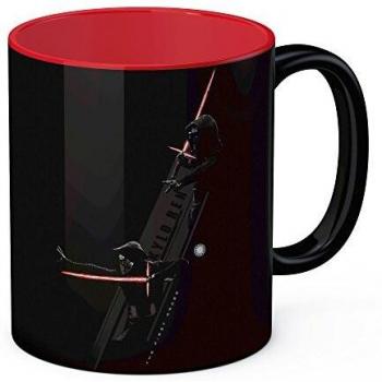 SD toys Star Wars EP.VIII Taza con Diseño Kylo Poses, Cerámica, Negro/Roja, 9x12x11 cm