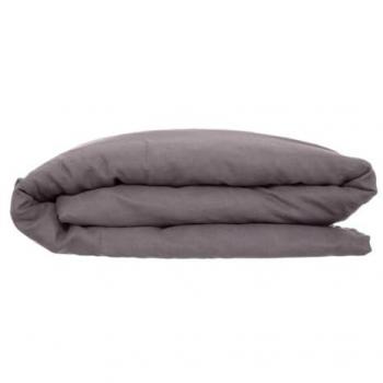 Funda Nórdica Linah Gris de Lino Lavado 260x240 cm Atmosphera