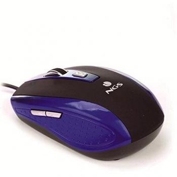 NGS Blue Tick Wired Optical Mouse 1600 DPI USB with 6 Buttons