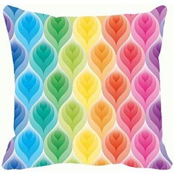 Butlerame Rainbow 3D Seamless Abstract Flower Backgrounds Texturas Fundas de Almohada Fundas Fundas de Almohada Decoración del hogar 18X18In