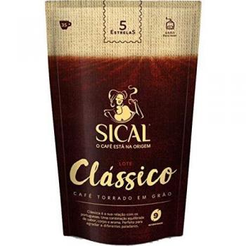 Sical 5 Estrelas Roasted Coffee Bean Lot en el envasado de Classic 250 g