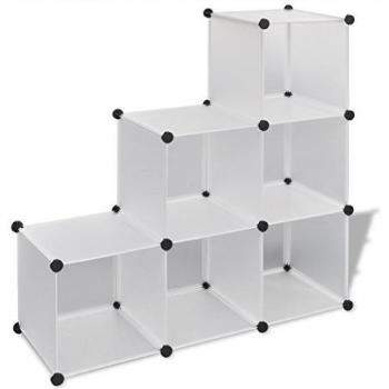vidaXL Organizador de zapatos con 6 compartimientos cúbico 110x37x110 cm