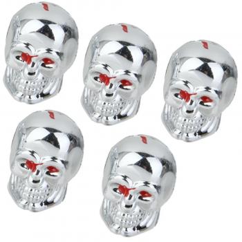 5pcs Tapas de Válvulas Neumático Forma de Cráneo para Bicicleta Coche Camión
