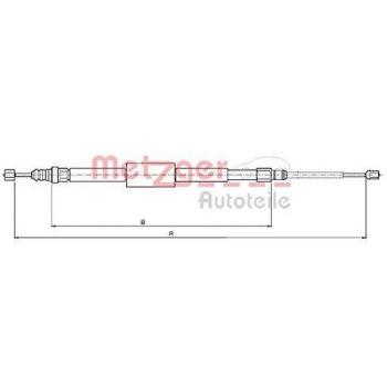 Cable de Freno de Mano Metzger 10.6687 - Cofle Cavo Comando para Estacionamiento