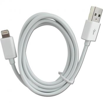 Cable USB Lightning 1m Blanco para Apple (Compatible con iPhone y iPod)
