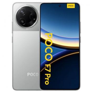 Smartphone Xiaomi POCO F7 Pro 5G Plata 12GB RAM + 512GB Almacenamiento, Pantalla AMOLED 6.67, Batería de 6000mAh con Carga Rápida de 90