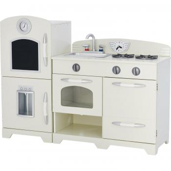 Teamson Kids Little Chef Fairfield Retro Play Kitchen - Ivory - White