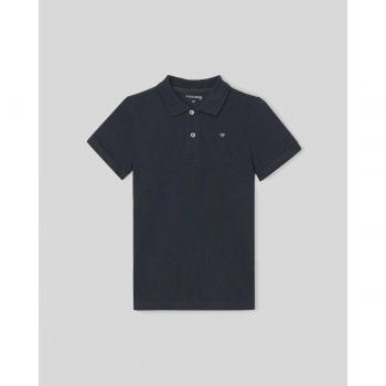 Polo de niño clásico con miniraqueta marino
