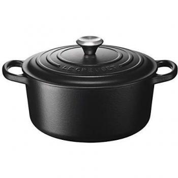 Le Creuset Signature Enamelled Cast Iron Round Casserole Dish With Lid, 28 cm, 6.7 Litre, Matte Black