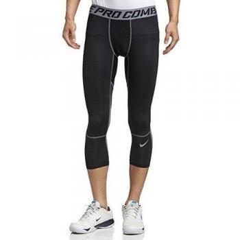 Nike Pro Hypercool Compression Three-Quarter - Malla para hombre, color negro / gris, talla XXL