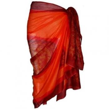Orange Sarong with Bandana Design 100cm x 180cm