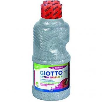 Tempera Giotto LIQUIDA Glitter 250 ml Botella Plata