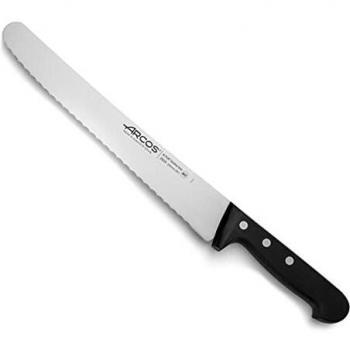 Cuchillo Pastelero Arcos Serie Universal, Hoja de Acero Inoxidable Nitrum 250 mm, Mango de Polioximetileno Negro
