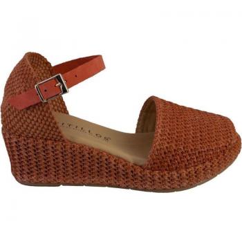 Sandalias de Mujer PITILLOS 5501-24 con cuña naranja