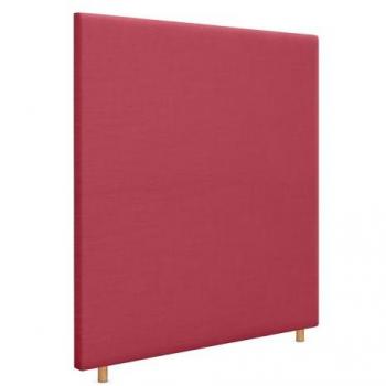Cabecero Tapizado de Lino Natural Liso hasta el Suelo con 8cm de Grosor para Cama de Dormitorio Moderno (Rojo, 105cm)