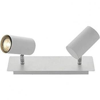 Lindby Joffrey Foco de Techo Moderno Blanco con 2 Luces GU10, Fabricado en Metal para Salón y Comedor