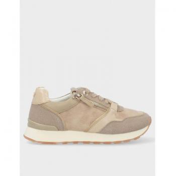 Zapatillas Mustang Mujer 60391 Joggo Color Bronce Talla 39 con Cremallera Lateral y Cordones Puntera Redonda