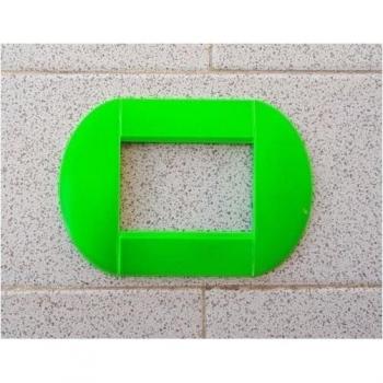 Placa Compatible Living International Bticino Verde Fluo 7 Foros