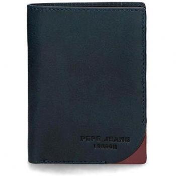 Pepe Jeans Arrow Cartera vertical con monedero Azul 8,5x11,5x1 cms Piel