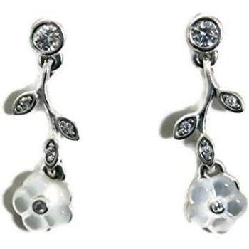 PENDIENTES PLATA CIRC.MOP FLOR