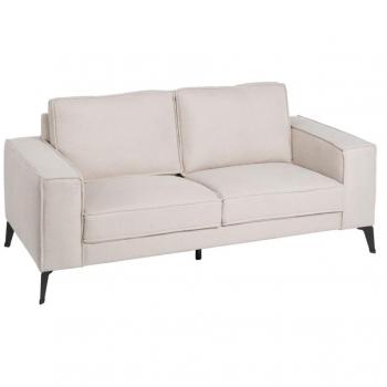 Sofá 2 Plazas Negro Crema Nailon Poliéster 175 cm