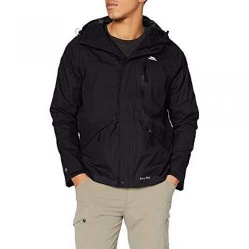 Men's Trespass Corvo Waterproof Jacket - Black - Size 38/Regular