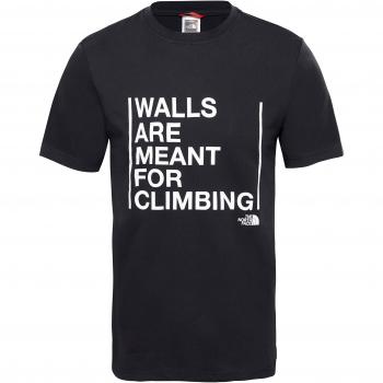 The North Face Walls Are For Climbing Camiseta de Manga Corta, Hombre, TNF Black, XXL