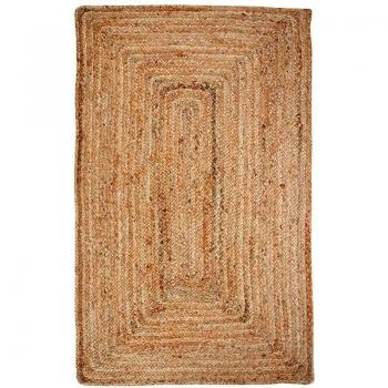 Alfombra Rectangular de Yute Signes Grimalt by Sigris - 95x155 cm, Decoración para el Hogar, Color Marrón