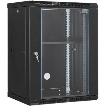 Gabinete para Servidor de Montaje en Pared 15U Vevor, Capacidad de Carga 500 lbs, Rack de Red con Ruedas y Puerta de Vidrio Templado Cerradura