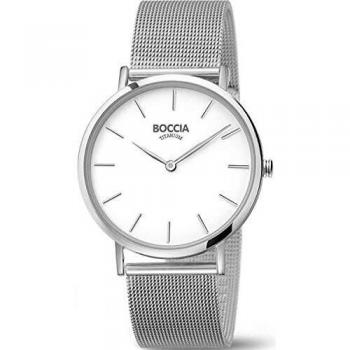 Reloj de Pulsera para Mujer Boccia Titanium 3273-09, Plata, 36mm, Resistente al Agua 3ATM