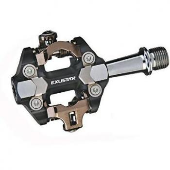 Exustar EPM222 Pedales de MTB, Unisex Adulto, Negro, 82.2 x 61.6 mm