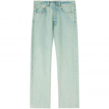 Palm Angels Men's Regular Mint Denim Jeans in Green | Size 34 | PMYA040S24DEN001