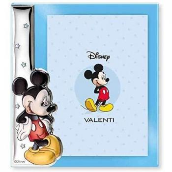 Disney Baby - Mickey Mouse - Marco de fotos decorativo - Ideal para habitaciones infantiles - Plata - Imagen de Mickey en 3D y en color