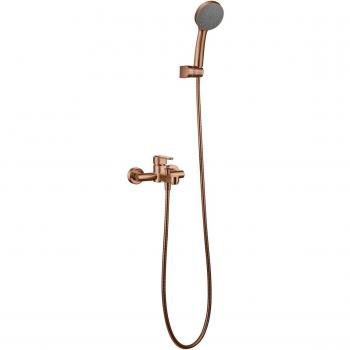Kit de baño/ducha monomando Roma Imex en oro rosa cepillado