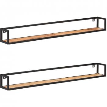 vidaXL Wall Shelves 2 pcs 160 cm Solid Acacia Wood