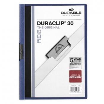Durable - Duraclip 30 archivador Azul, Transparente PVC