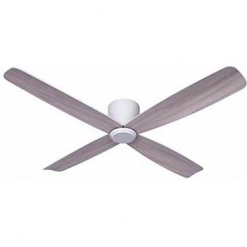 Ventilador de techo DC Fraser blanco/roble silencioso Ø 132 cm