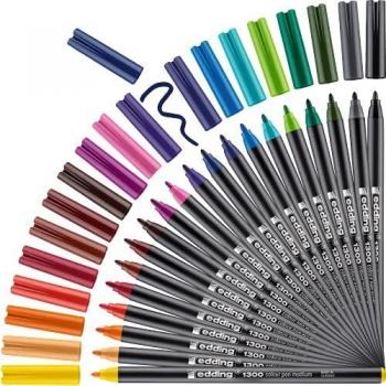 Edding 4-1300-20 - Estuche de metal con 20 rotuladores, Multicolor, 2 mm