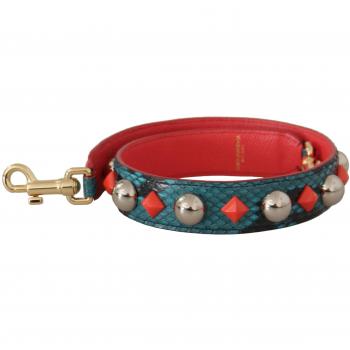Dolce & Gabbana Green Crystals Snake Leather Shoulder Bag Strap for Women - One Size