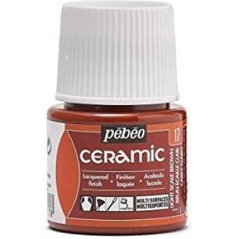 Pintura Cerámica Pébéo 45ml - Marrón Escama - Opaque y Brillante