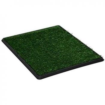 vidaXL Inodoro Perros Bandeja Sanitaria Mascotas Alfombra Entrenamiento Baño Perro Gato Césped Artificial Rejilla Extraíble Lavable Verde 64x51x3 cm