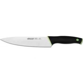 Arcos Serie Dúo, Cuchillo Cocinero, Hoja de 200 mm, Mango Color Negro Verde