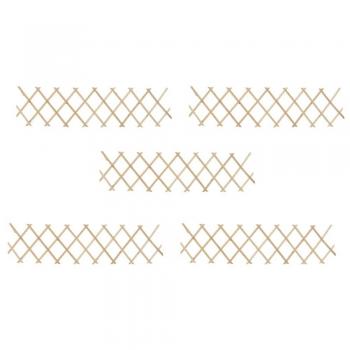 vidaXL Trellis Fences 5 pcs Firwood 180x30 cm