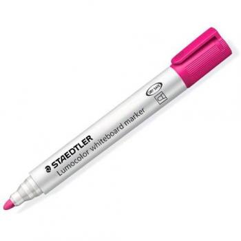 Staedtler Lumocolor 351 Whiteboard Marker, Punta Redonda 2mm, Recargable, Color Rosa