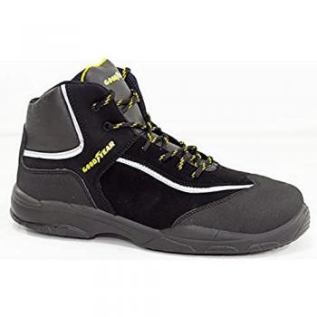 Bota de seguridad Goodyear S3 SRC T-48 piel nobuk negra G1388602C/48