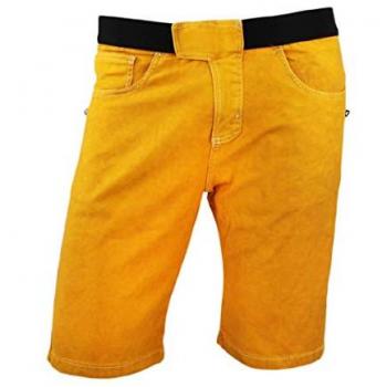 Shorts Deportivos Hombre Jeans Track TURIA BR - Cómodos, Pantalón corto montaña, Color Naranja (M), Ocre (M)