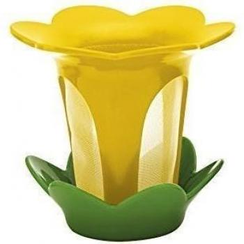 zakdesigns 1530 - 020 plástico filtro de té de flores amarillo/verde 45 x 35 x 25 cm